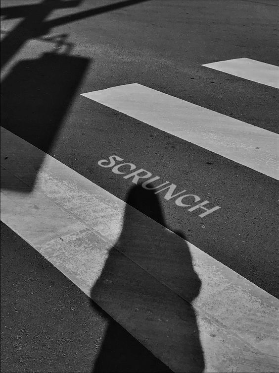 SCRUNCH written on a street